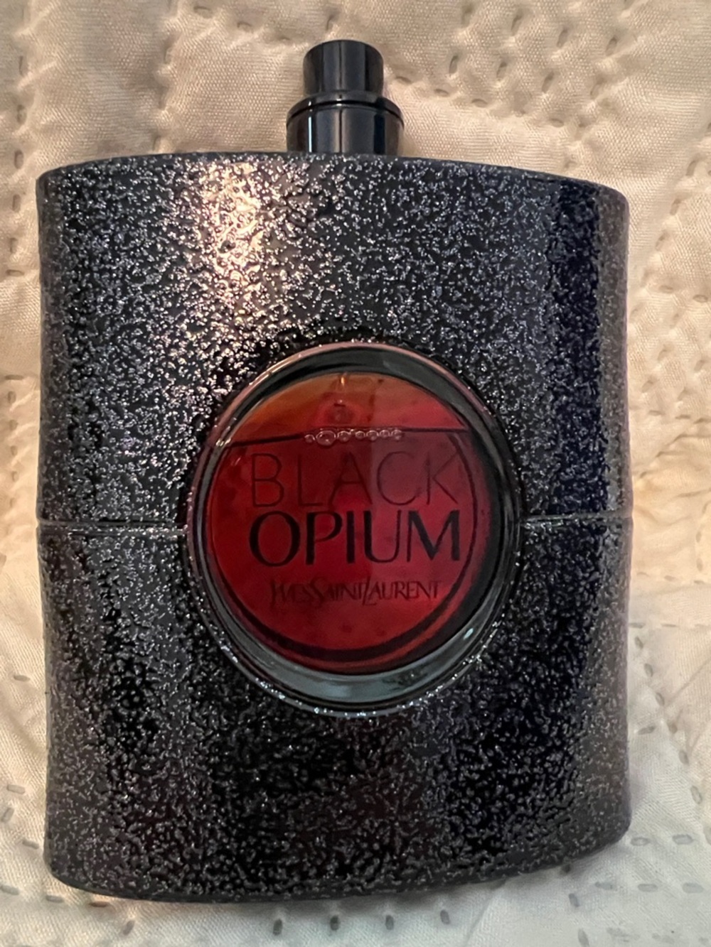 Yves Saint Laurent Black Opium Bottle - Black with Red Center